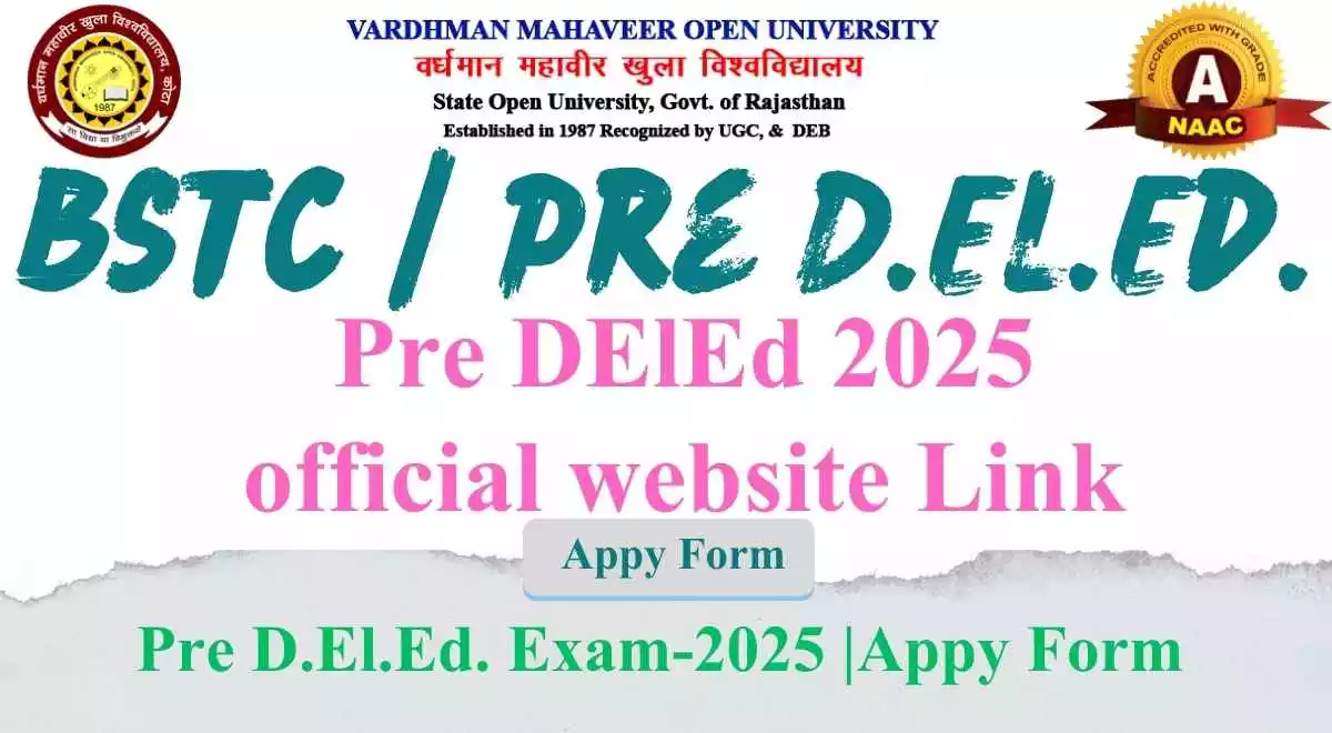 Rajasthan Pre DElEd 2025 official website Link